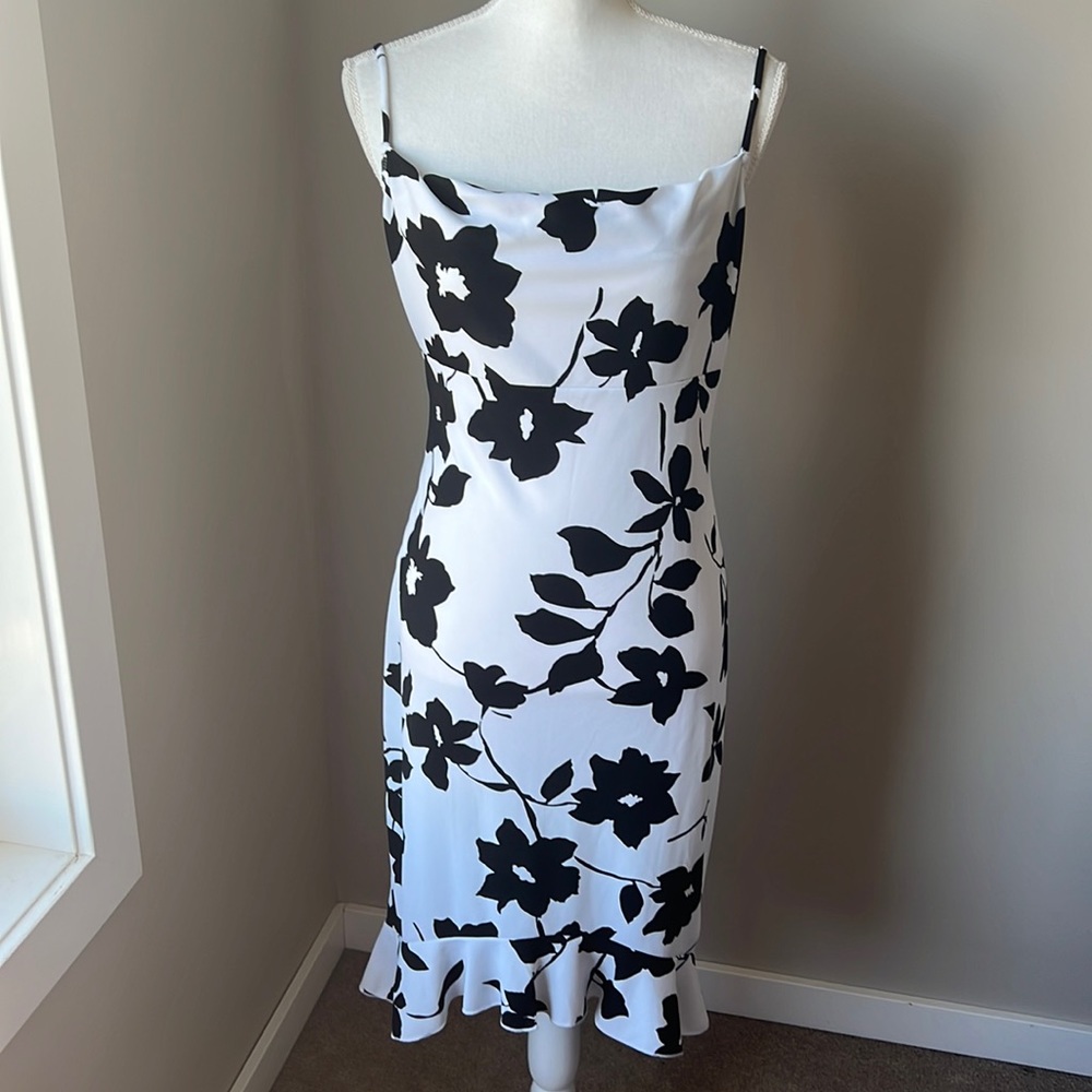 M Collection Floral Dress